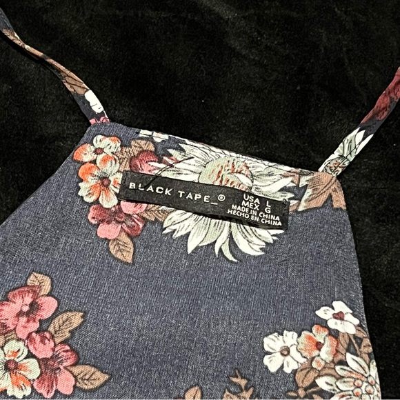 Black Tape Floral Tank, Large - Picture 2 of 4